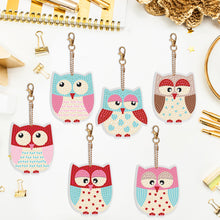 Load image into Gallery viewer, 6PCS Diamond Art Ornaments Owl Double Sided Rhinestone Painting Pendant Ornament