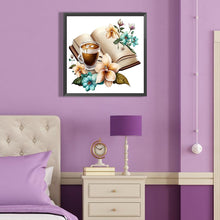 Load image into Gallery viewer, Diamond Painting - Full Round - book and coffee (40*40CM)