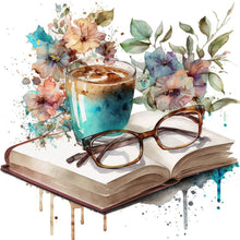 Load image into Gallery viewer, Diamond Painting - Full Round - book and coffee (40*40CM)