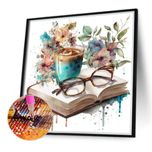 Load image into Gallery viewer, Diamond Painting - Full Round - book and coffee (40*40CM)
