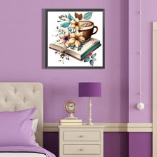 Load image into Gallery viewer, Diamond Painting - Full Round - book and coffee (40*40CM)
