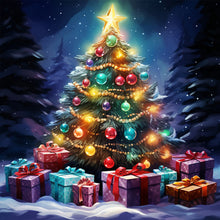 Load image into Gallery viewer, Diamond Painting - Full Round - winter christmas tree (40*40CM)