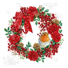 Load image into Gallery viewer, Diamond Painting - Partial Special Shaped - Christmas wreath (30*30CM)
