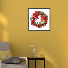 Load image into Gallery viewer, Diamond Painting - Partial Special Shaped - Christmas wreath (30*30CM)