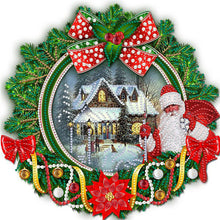 Load image into Gallery viewer, Diamond Painting - Partial Special Shaped - Christmas wreath (30*30CM)