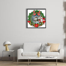 Load image into Gallery viewer, Diamond Painting - Partial Special Shaped - Christmas wreath (30*30CM)