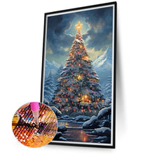 Load image into Gallery viewer, Diamond Painting - Full Round - Christmas tree in the snow (40*70CM)