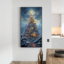 Load image into Gallery viewer, Diamond Painting - Full Round - Christmas tree in the snow (40*70CM)