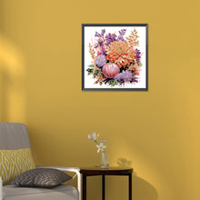 Load image into Gallery viewer, Diamond Painting - Partial Special Shaped - Autumn pumpkin sunflower (30*30CM)