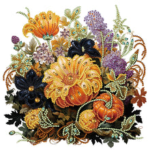 Load image into Gallery viewer, Diamond Painting - Partial Special Shaped - Autumn pumpkin sunflower (30*30CM)