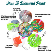 Load image into Gallery viewer, Diamond Painting Art Coaster Kit Acrylic Round with Holder (8pcs Pterosaur)