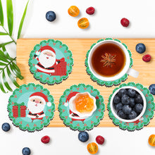 Load image into Gallery viewer, 8PCS Diamond Painting Art Coaster Kit Acrylic Special Shape Santa (#2)