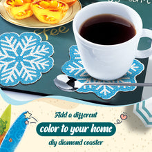 Load image into Gallery viewer, 8PCS Diamond Painting Art Coaster Kit Acrylic Special Shape Santa (#3)