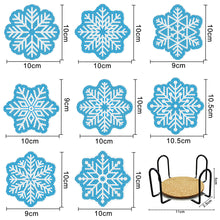 Load image into Gallery viewer, 8PCS Diamond Painting Art Coaster Kit Acrylic Special Shape Santa (#3)