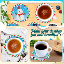 Load image into Gallery viewer, 8PCS Diamond Painting Art Coaster Kit Acrylic Special Shape Santa (#4)