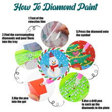 Load image into Gallery viewer, 8PCS Diamond Painting Art Coaster Kit Acrylic Special Shape Santa (#4)