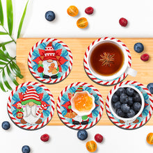Load image into Gallery viewer, 8PCS Diamond Painting Art Coaster Kit Acrylic Special Shape Santa (#5)