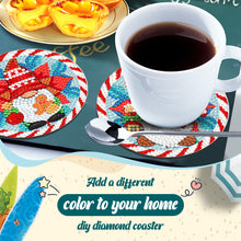 Load image into Gallery viewer, 8PCS Diamond Painting Art Coaster Kit Acrylic Special Shape Santa (#5)
