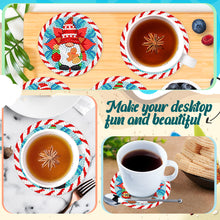 Load image into Gallery viewer, 8PCS Diamond Painting Art Coaster Kit Acrylic Special Shape Santa (#5)