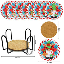 Load image into Gallery viewer, 8PCS Diamond Painting Art Coaster Kit Acrylic Special Shape Santa (#5)