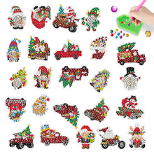 Load image into Gallery viewer, 6pcs/3set Xmas Cartoon Santa Claus Diamond Painting Stickers for Xmas Decor Gift