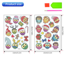 Load image into Gallery viewer, 6pcs/3set Xmas Cartoon Santa Claus Diamond Painting Stickers for Xmas Decor Gift