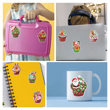 Load image into Gallery viewer, 6pcs/3set Xmas Cartoon Santa Claus Diamond Painting Stickers for Xmas Decor Gift