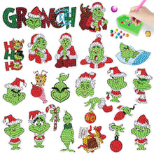 Load image into Gallery viewer, 4pcs/2set Gem Mosaic Stickers Grinch Diamond Painting Sticker for Boy Girls Gift