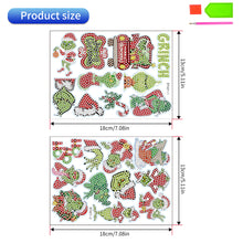 Load image into Gallery viewer, 4pcs/2set Gem Mosaic Stickers Grinch Diamond Painting Sticker for Boy Girls Gift