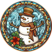 Load image into Gallery viewer, Diamond Painting - Partial Special Shaped - Christmas snowman (30*30CM)