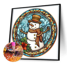 Load image into Gallery viewer, Diamond Painting - Partial Special Shaped - Christmas snowman (30*30CM)
