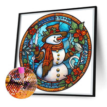 Load image into Gallery viewer, Diamond Painting - Partial Special Shaped - Christmas snowman (30*30CM)