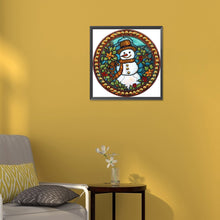 Load image into Gallery viewer, Diamond Painting - Partial Special Shaped - Christmas snowman (30*30CM)