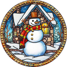 Load image into Gallery viewer, Diamond Painting - Partial Special Shaped - Christmas snowman (30*30CM)