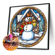 Load image into Gallery viewer, Diamond Painting - Partial Special Shaped - Christmas snowman (30*30CM)