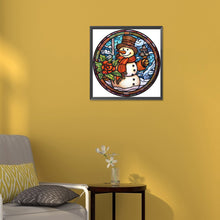 Load image into Gallery viewer, Diamond Painting - Partial Special Shaped - Christmas snowman (30*30CM)