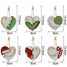 Load image into Gallery viewer, 5/6PCS Full Drill Keyring Xmas Dessert Cake Double Sided Xmas Bell Special Shape