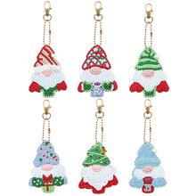 Load image into Gallery viewer, 5/6PCS Full Drill Keyring Xmas Dessert Cake Double Sided Xmas Bell Special Shape
