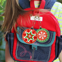 Load image into Gallery viewer, 5/6PCS Full Drill Keyring Xmas Dessert Cake Double Sided Xmas Bell Special Shape