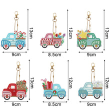 Load image into Gallery viewer, 5/6PCS Full Drill Keyring Xmas Dessert Cake Double Sided Xmas Bell Special Shape