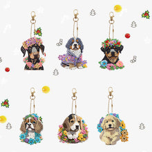 Load image into Gallery viewer, Full Drill Keyring Double Sided Diamond Painting Keychains (6PCS Pet Dog)