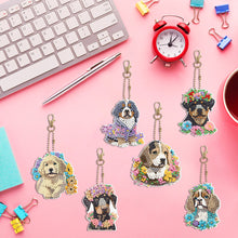 Load image into Gallery viewer, Full Drill Keyring Double Sided Diamond Painting Keychains (6PCS Pet Dog)