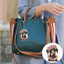 Load image into Gallery viewer, Full Drill Keyring Double Sided Diamond Painting Keychains (6PCS Pet Dog)