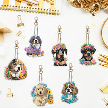Load image into Gallery viewer, Full Drill Keyring Double Sided Diamond Painting Keychains (6PCS Pet Dog)
