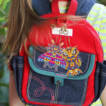 Load image into Gallery viewer, Full Drill Keyring Double Sided Diamond Painting Keychains (5PCS Butterfly Owl)