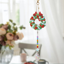 Load image into Gallery viewer, 2PCS Diamond Drawing Hanging Ornament Kit Suncatcher (Wreath Xmas Tree)