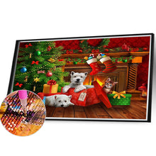 Load image into Gallery viewer, Diamond Painting - Full Square - Christmas puppy (40*30CM)