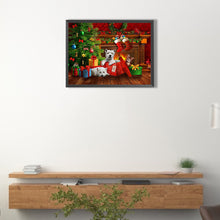Load image into Gallery viewer, Diamond Painting - Full Square - Christmas puppy (40*30CM)