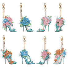 Load image into Gallery viewer, 8PCS Diamond Painting Keychains Special Shape Double Sided Diamond Art Ornaments