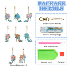 Load image into Gallery viewer, 8PCS Diamond Painting Keychains Special Shape Double Sided Diamond Art Ornaments